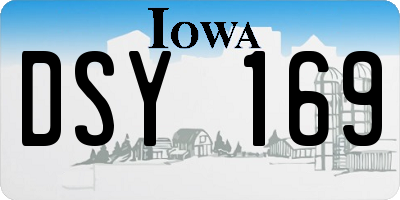 IA license plate DSY169