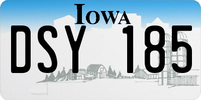 IA license plate DSY185