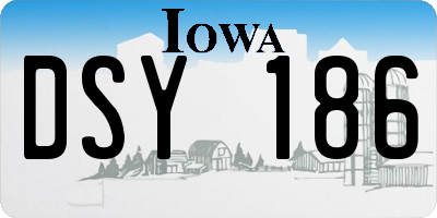 IA license plate DSY186