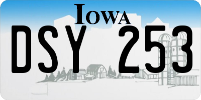 IA license plate DSY253