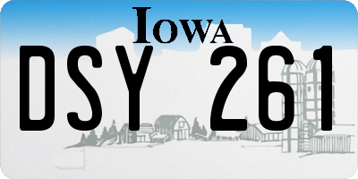 IA license plate DSY261