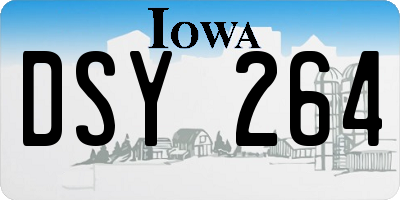 IA license plate DSY264