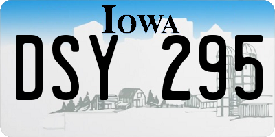 IA license plate DSY295