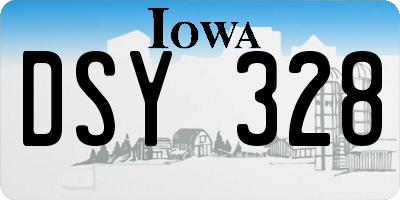 IA license plate DSY328