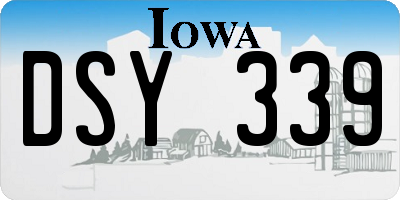 IA license plate DSY339