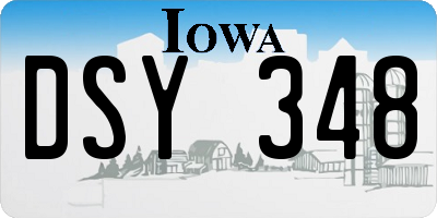 IA license plate DSY348
