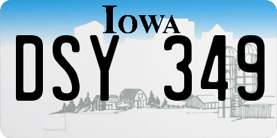 IA license plate DSY349