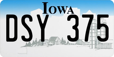 IA license plate DSY375