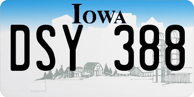 IA license plate DSY388