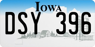 IA license plate DSY396
