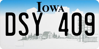IA license plate DSY409