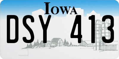 IA license plate DSY413