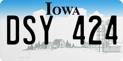 IA license plate DSY424
