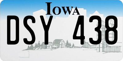 IA license plate DSY438