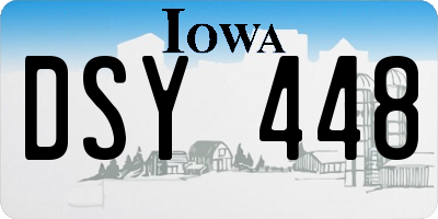 IA license plate DSY448