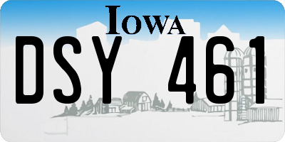 IA license plate DSY461