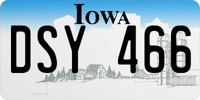 IA license plate DSY466