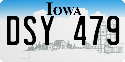 IA license plate DSY479
