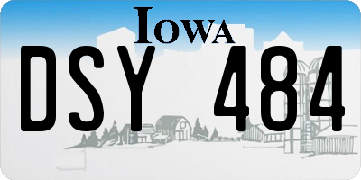 IA license plate DSY484
