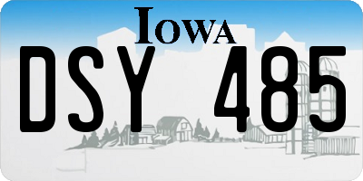 IA license plate DSY485