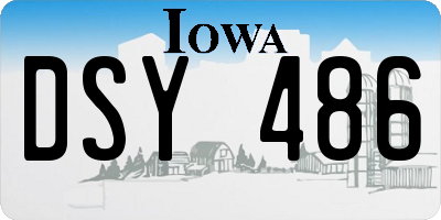 IA license plate DSY486