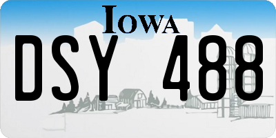 IA license plate DSY488