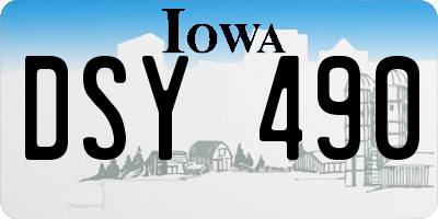 IA license plate DSY490
