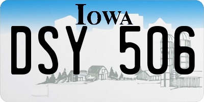 IA license plate DSY506
