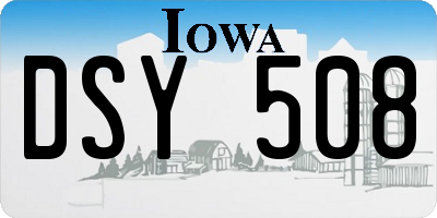 IA license plate DSY508