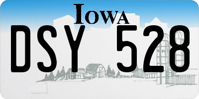 IA license plate DSY528