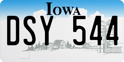 IA license plate DSY544