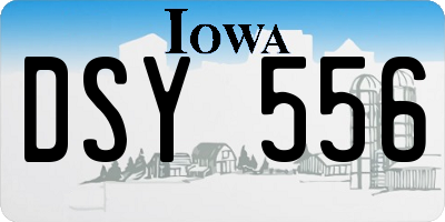 IA license plate DSY556