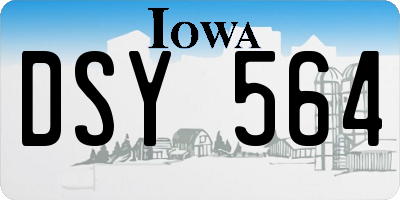 IA license plate DSY564