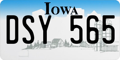 IA license plate DSY565