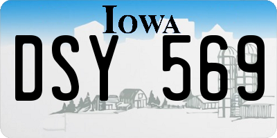 IA license plate DSY569