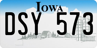 IA license plate DSY573