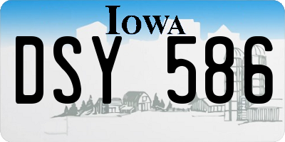 IA license plate DSY586