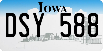 IA license plate DSY588