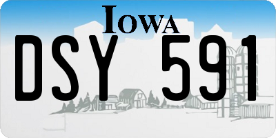 IA license plate DSY591