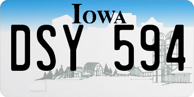 IA license plate DSY594
