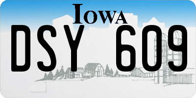 IA license plate DSY609