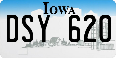 IA license plate DSY620