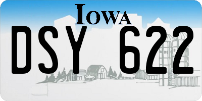 IA license plate DSY622