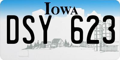IA license plate DSY623