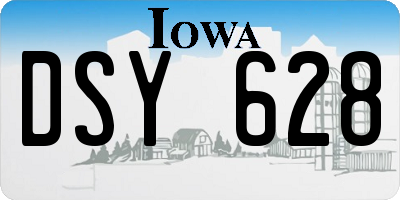 IA license plate DSY628