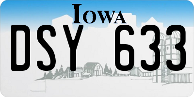 IA license plate DSY633
