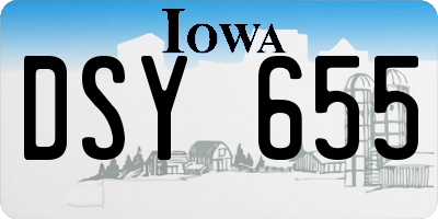 IA license plate DSY655