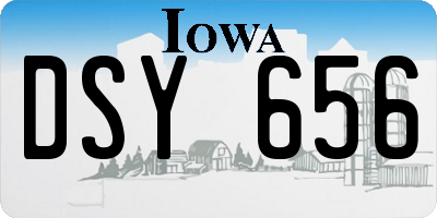 IA license plate DSY656