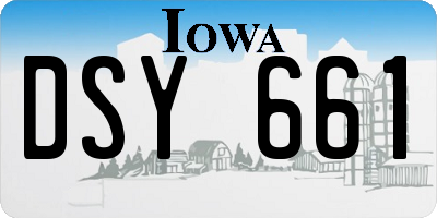 IA license plate DSY661