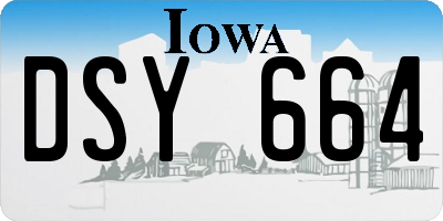 IA license plate DSY664